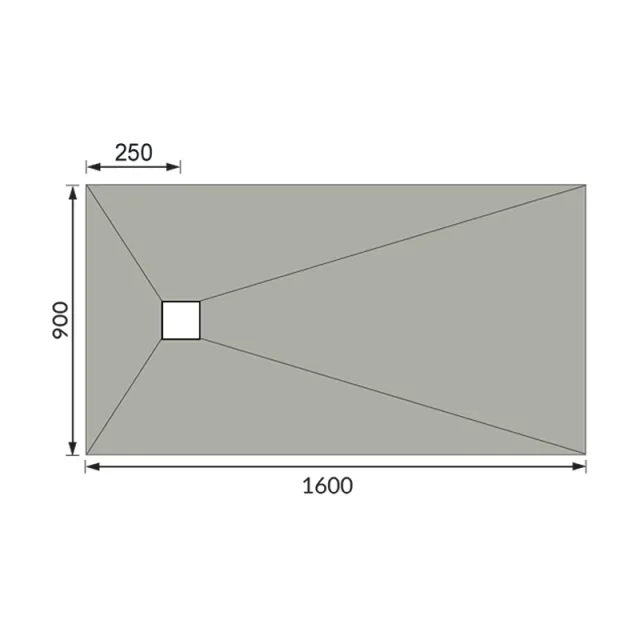Abacus Elements Level Access Kit Square Drain 16x9 End detail view - Image 2