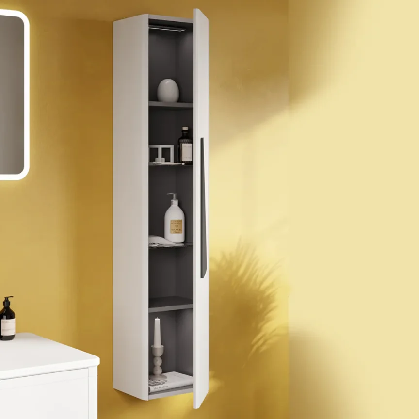 Saneux Hyde 30x140cm Side Unit - Matte White detail view - Image 2