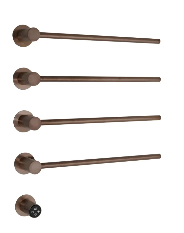 Just Taps Onyx Electric Towel Radiator 520 Brushed Bronze product image - Image 1