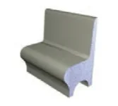 London Showers Em Highback Shower Seat 1.0m
