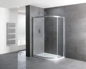 Eastbrook Volente 1200x900 Single Door Offset Quad Chrome