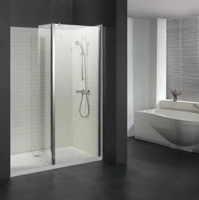 Eastbrook Flipper Walk-in Easy Clean 900mm Front Panel Chrome