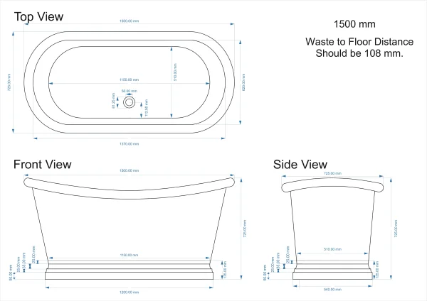 Bc Designs 1500 Copper Bath Copper/patinata