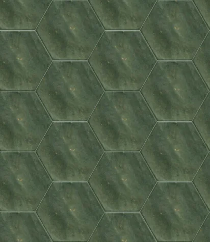 European Tiles Hope Olive Hexagon Matte 15 x 17.3 detail view - Image 2