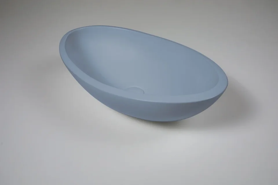 Bc Designs Kurv Basin 615 X 360 Powder Blue product image - Image 1