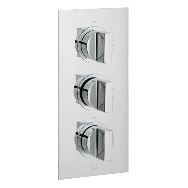 Vado Dx Notion 2 Outlet 3 Handle Concealed Thermostatic Valve Chrome