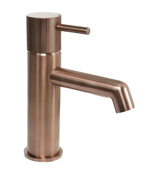 Just Taps Evo Single Lever Basin Mixer Tap Brushed Bronze
