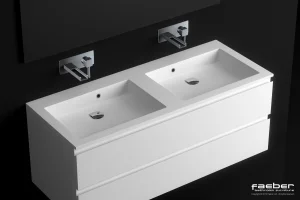Faeber Silkstone Box 1200mm Double Basin Matt