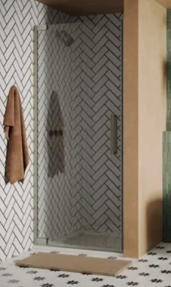 Crosswater Asura 8mm Hinged Door 800 Brushed Stainless Steel