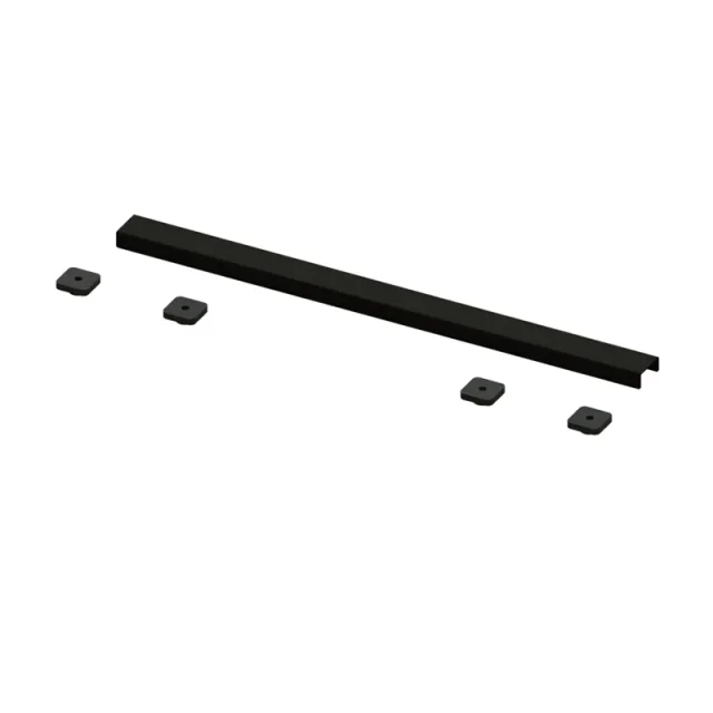 Abacus Elements Linear Waste Cover Plate 600mm Matt Black product image - Image 1