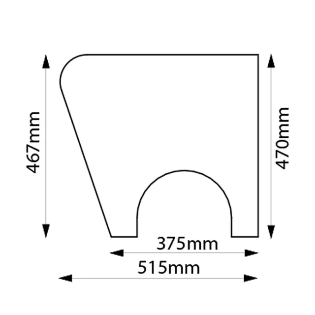 London Showers Em Standard Shower Seat Round technical drawing - Image 2