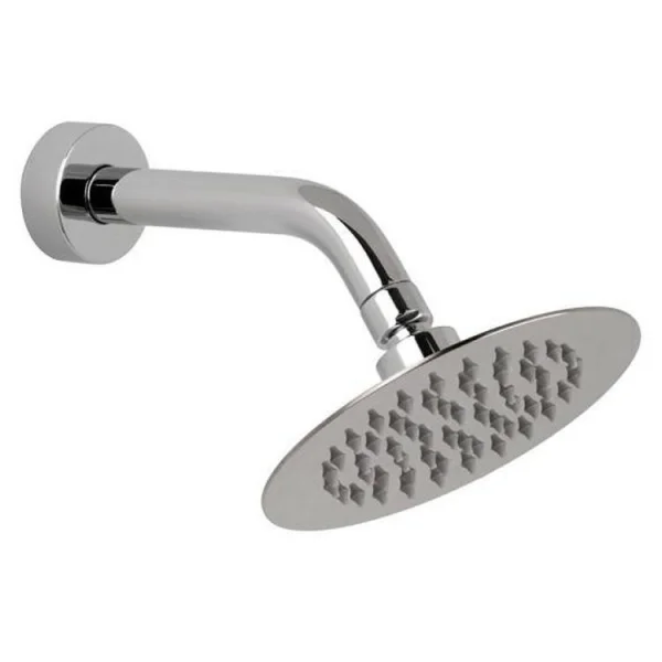 Vado Aquablade 150mm (6") Round Easy Clean Slimline Shower Head With Arm Chrome