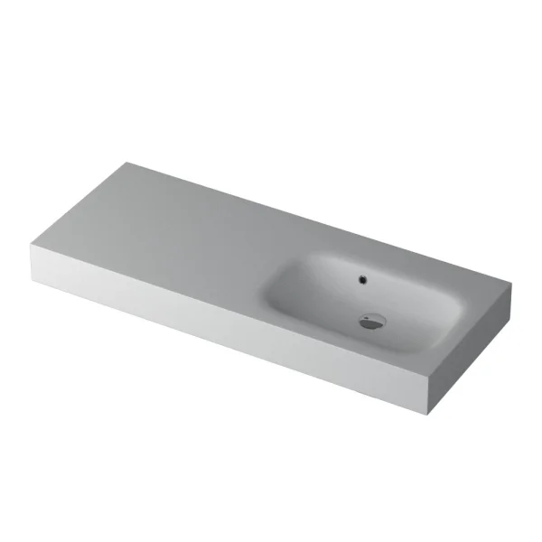 Faeber Infinite S1 Pearl 1200mm Right Hand Wall Hung Basin White Matt