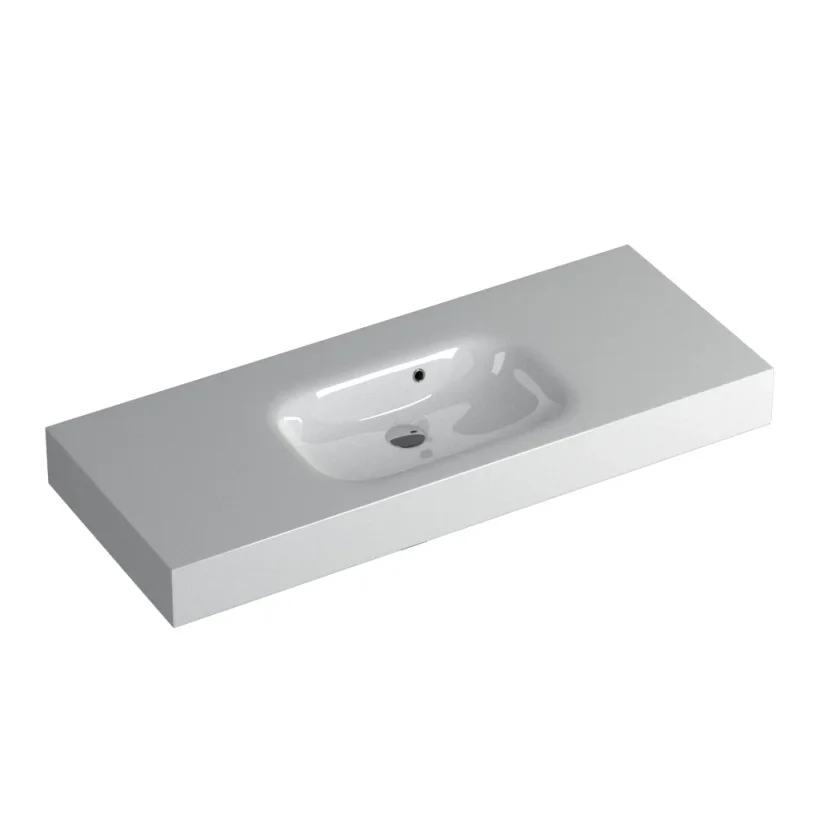 Faeber Infinite S1 Pearl 1200mm Single Central Wall Hung Basin White polished product image - Image 1
