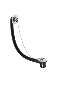 Pura Standard Bath Waste Chrome Brass Plug And Chain