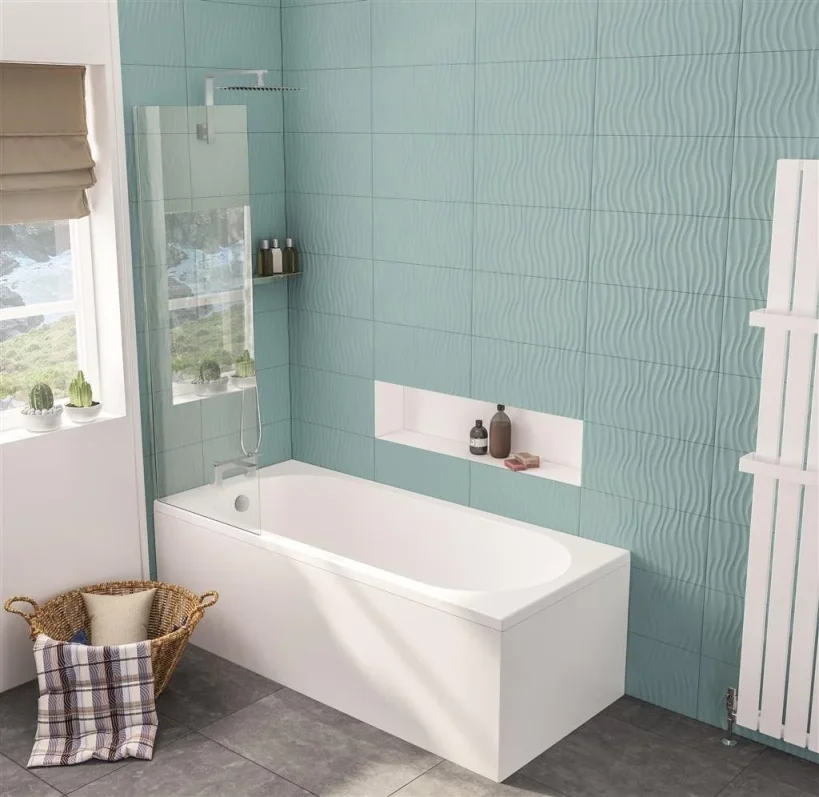 Eastbrook Biscay Straight Edge Se 1800x800 Beauforte White product image - Image 1