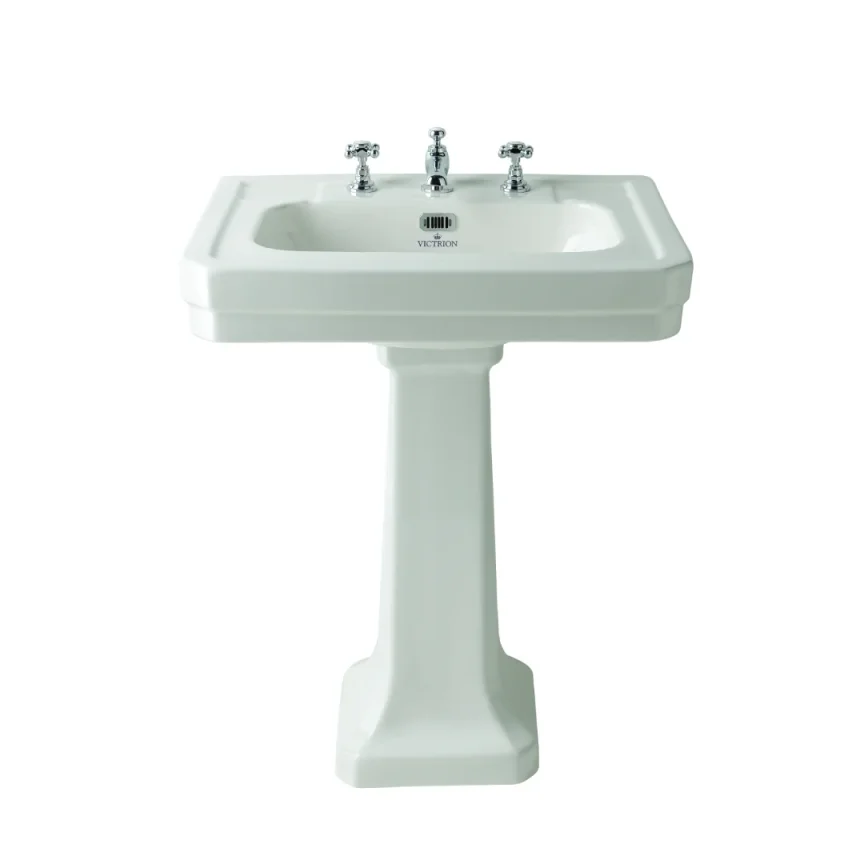 Bc Designs Victrion 640mm Basin 3th White detail view - Image 2
