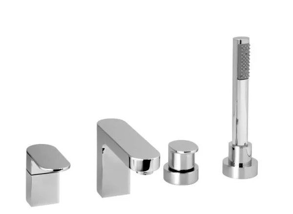Vado Life 4 Hole Bath Shower Mixer Single Lever Deck Mounted Chrome product image - Image 1
