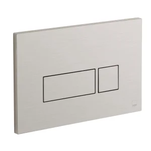 Vado Individual Square Button Flush Plate Brushed Nickel