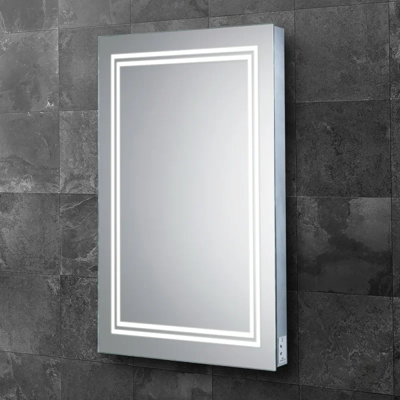 Hib Boundary 60 Mirror With Chargng Socket H80 X W60 X D5.6cm product image - Image 1