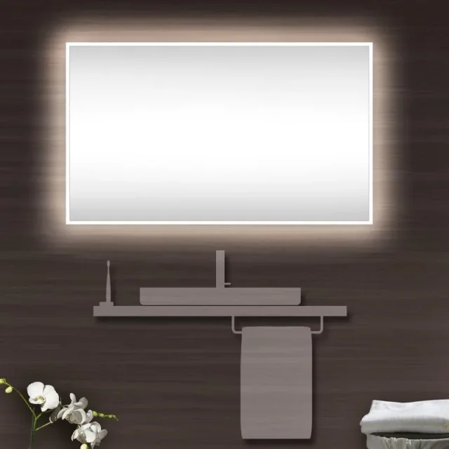 Schneider Illuminated Mirror Glow Hcl A/sp 180/hcl, Anodised product image - Image 1