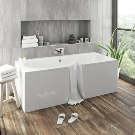 Kaldewei Classic Duo 1700 X 750mm No Tap Holes Bath (excl. Feet) detail view - Image 4