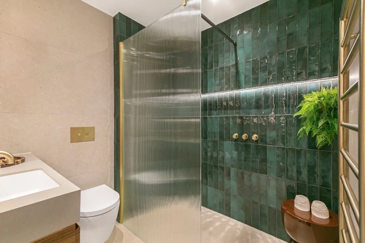 360° View - Bold Shower Room in a Compact Space